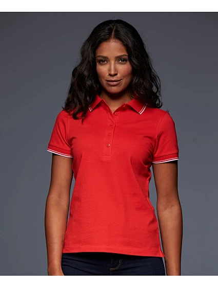 Daiber JN 985 Dámské piqué polo 02.0985 tomato/white Daiber JN 985 Dámské piqué polo 02.0985 tomato/white