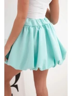 Dámská viskózová sukně balónová s gumou v pase mátová