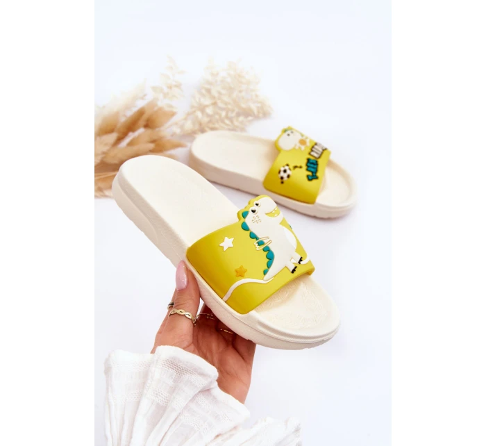 Dětský Dinosaurus T-Rex Slides Béžove Bernis Dětský Dinosaurus T-Rex Slides Béžove Bernis