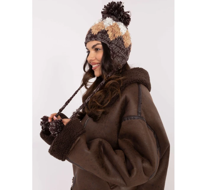 Czapka AT CZ model 20710276 brązowy - FPrice Czapka AT CZ model 20710276 brązowy - FPrice