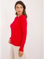 Sweter AT SW ciemny czerwony model 20742494 - FPrice Sweter AT SW ciemny czerwony model 20742494 - FPrice