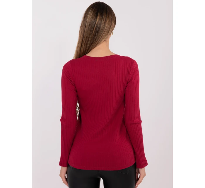 Bluzka RV BZ model 21801828 bordowy - FPrice Bluzka RV BZ model 21801828 bordowy - FPrice