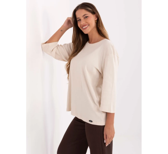 Bluzka RV BZ model 21406678 jasny beżowy - FPrice Bluzka RV BZ model 21406678 jasny beżowy - FPrice