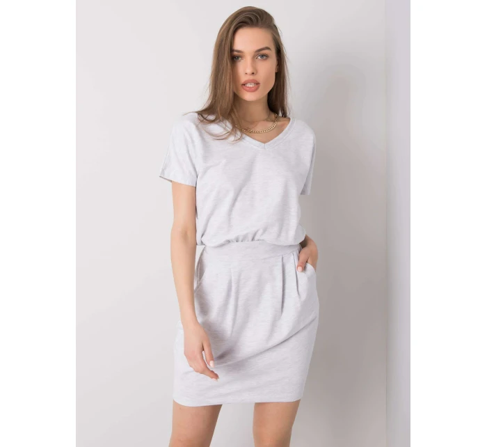 Sukienka RV SK model 20306547 jasny szary - FPrice Sukienka RV SK model 20306547 jasny szary - FPrice