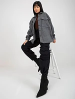 Dámská kabátová košile DN KS 4005.99P Tmavě šedá - FPrice