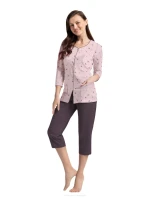 Pyžamo model 21310285 3/4 4XL Z25/26 dámské rozepínací - Luna