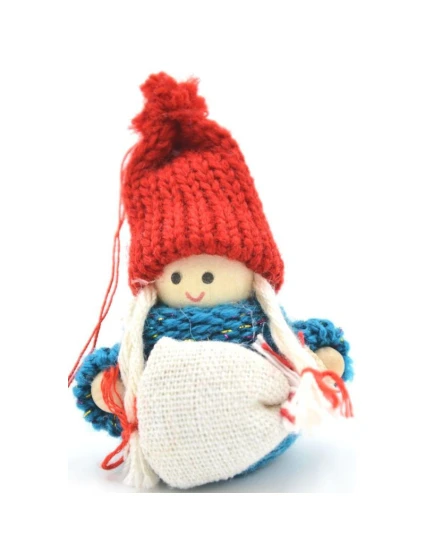 DEKORATIVNÍ PANENKA S TAŠKOU MODRÁ DÍVKA 7,5 CM DEKORATIVNÍ PANENKA S TAŠKOU MODRÁ DÍVKA 7,5 CM