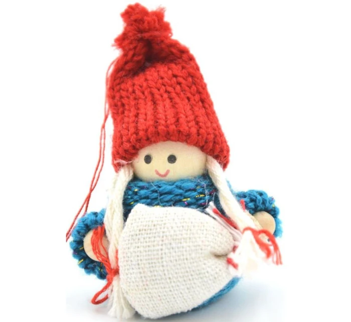 DEKORATIVNÍ PANENKA S TAŠKOU MODRÁ DÍVKA 7,5 CM DEKORATIVNÍ PANENKA S TAŠKOU MODRÁ DÍVKA 7,5 CM