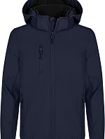 Clique Classic Softshell Jkt Jr Dětská 3-vrstvá softshellová bunda s kapucí 67.0909 dark navy