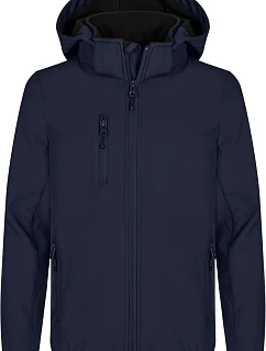 Clique Classic Softshell Jkt Jr Dětská 3-vrstvá softshellová bunda s kapucí 67.0909 dark navy