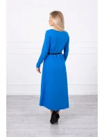 Šaty s ozdobným páskem a nápisem cornflower blue Šaty s ozdobným páskem a nápisem cornflower blue