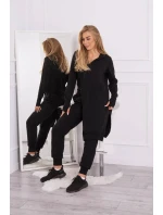 Souprava mikiny s delší stranou černá