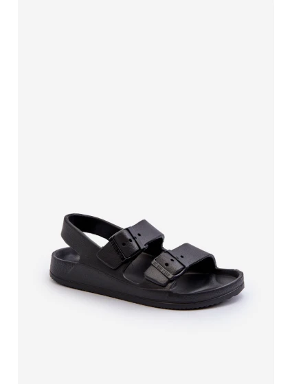 Dětské lehké žabky s přezkami BIG STAR model 21651512 Černé - Big Star Shoes Dětské lehké žabky s přezkami BIG STAR model 21651512 Černé - Big Star Shoes