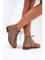 Nízké Boty S Vzorovaným Designem Béžové S.Barski HY51-185