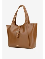 Kabelka s přezkou světle hnědá model 21711823 - NOBO Kabelka s přezkou světle hnědá model 21711823 - NOBO