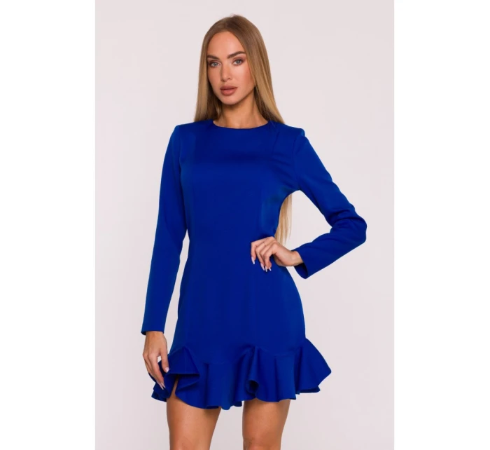 model 21296141 Šaty s volánkovým lemem královská modř - Moe model 21296141 Šaty s volánkovým lemem královská modř - Moe