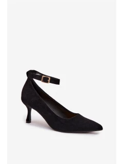 Lodičky z eko semiše Devoria – černé