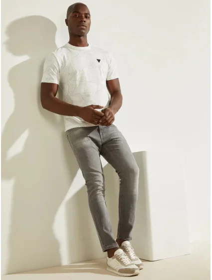 Pánské tričko U1BA11J1311 - P00M - Slonová kost - Guess Pánské tričko U1BA11J1311 - P00M - Slonová kost - Guess