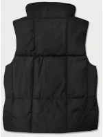 Krátká černá vesta se stojáčkem model 18266810 - J.STYLE Krátká černá vesta se stojáčkem model 18266810 - J.STYLE