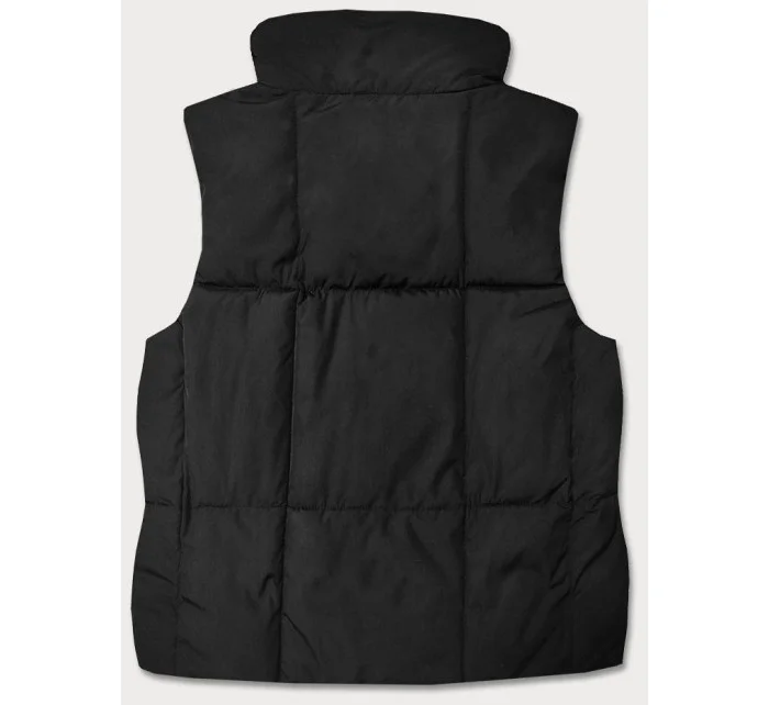 Krátká černá vesta se stojáčkem model 18266810 - J.STYLE Krátká černá vesta se stojáčkem model 18266810 - J.STYLE