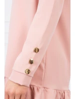 Šaty s volánem tmavě pudrově růžové Šaty s volánem tmavě pudrově růžové