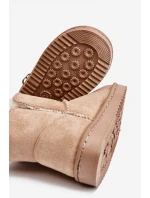 Dětské nazouvací zateplené sněhule Béžove model 21605425 - Boto