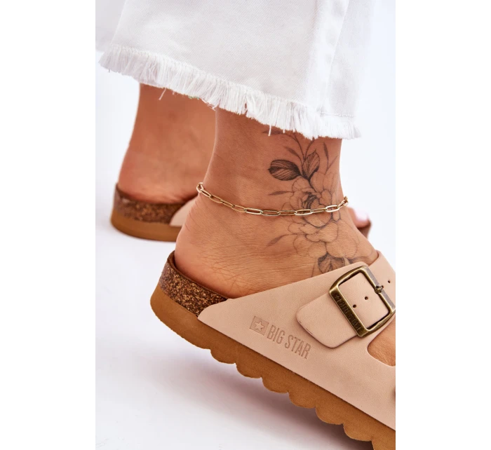 Klasické dámské pantofle Big Star model 21610508 Béžové - Big Star Shoes
