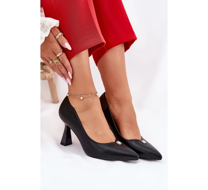 Elegantní lodičky na se  černé model 21692769 - VINCEZA