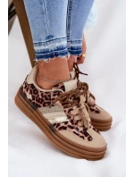 Dámské Tenisky Na Platformě S Dvojitým Šněrováním Leopardí Béžové Niteria Dámské Tenisky Na Platformě S Dvojitým Šněrováním Leopardí Béžové Niteria