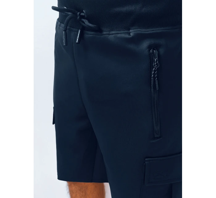 Pánské tmavě modré teplákové šortky FashionStreet SX2233