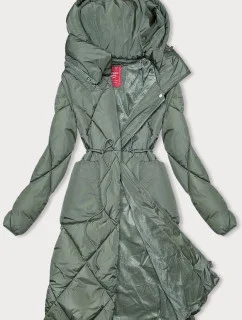 Zimní bunda v khaki barvě s límcem (LHD-23021)