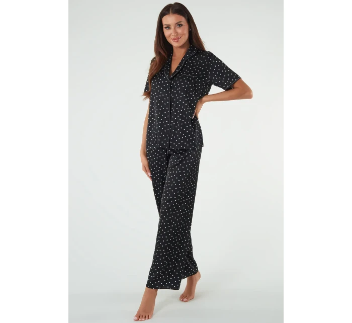 Italská móda Ria crêpe long barva:print/black