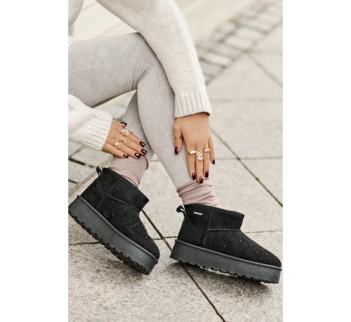 Sněhule se zdobením na platformě Big Star model 21676183 černé - Big Star Shoes