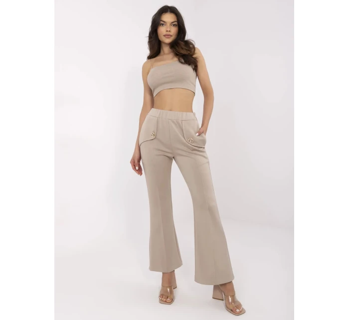 Kalhoty DHJ SP model 21034928 béžové - FPrice Kalhoty DHJ SP model 21034928 béžové - FPrice