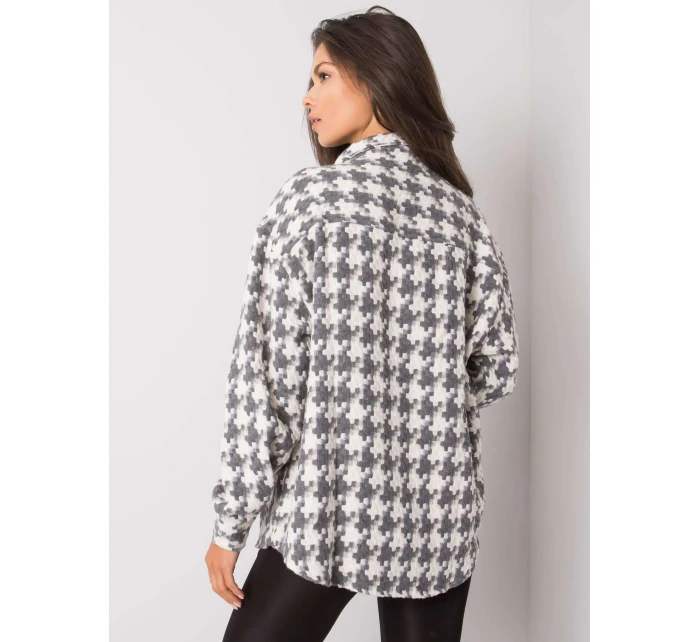 Košile EM KS 178.34 bílá a šedá