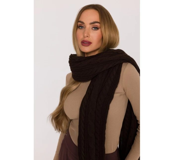model 21417272 Pletená šála hnědá - Moe