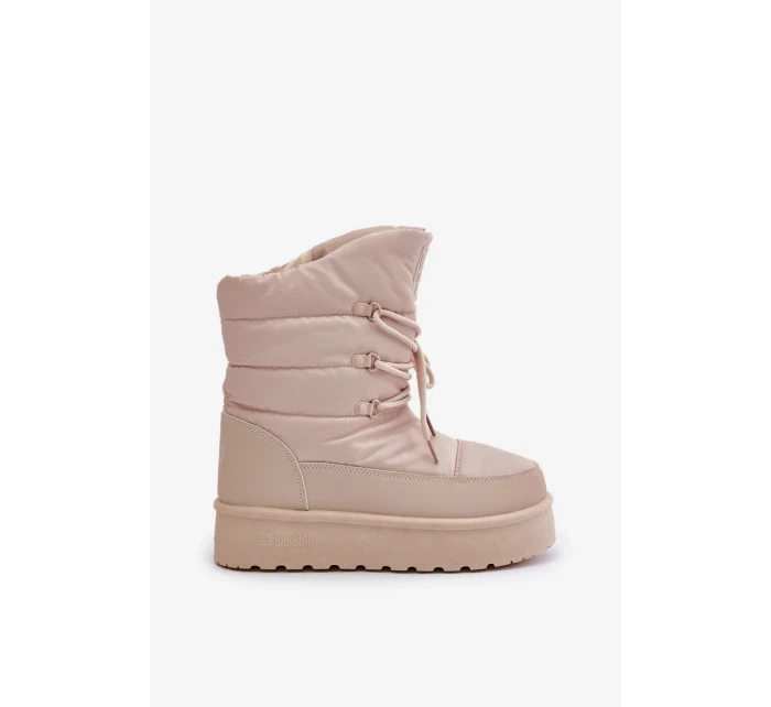 Sněhule na platformě na zip Big Star OO274885 Béžové