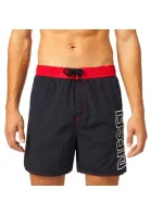 Pánské koupací šortky 00SV9U-0PCAU-900 - černá/červená - Diesel
