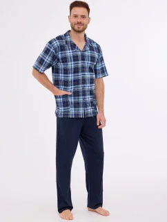 Pyžamo Cornette 318/52 cr/r 3XL-5XL pánské rozepínací