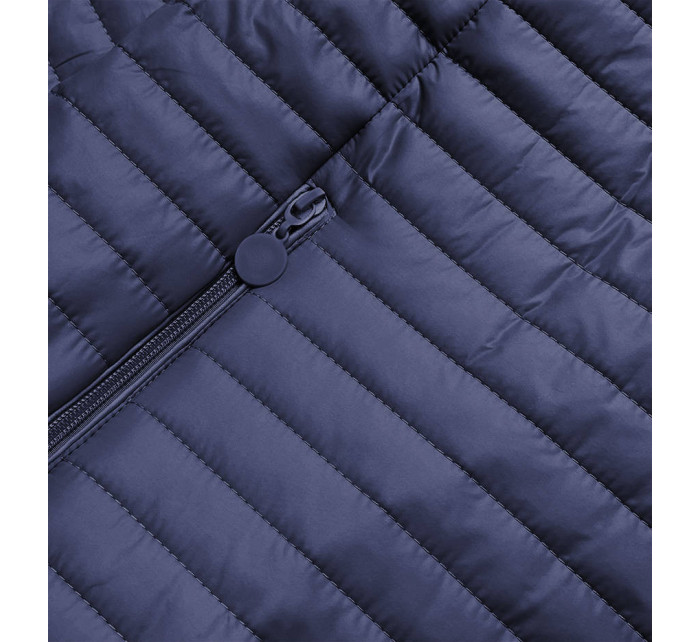 Tmavě modrá dámská oboustranná bunda s kapucí 1 (SF732)