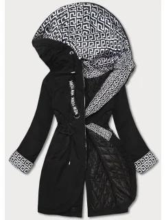 Černá dámská bunda parka s kapucí model 18059026 - S'WEST