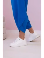 Bavlněná mikina kalhoty set chrpově modrá