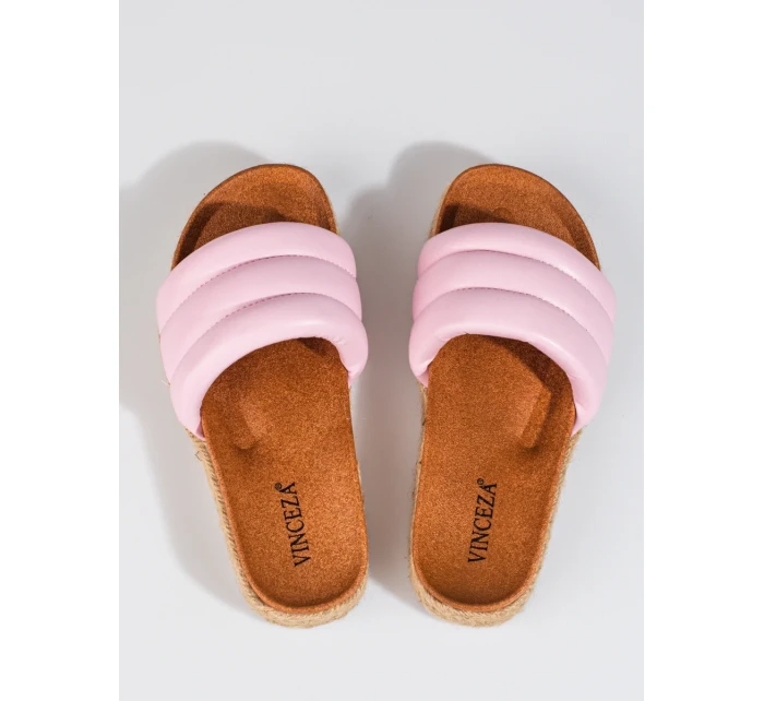 Designové  nazouváky dámské růžové na klínku