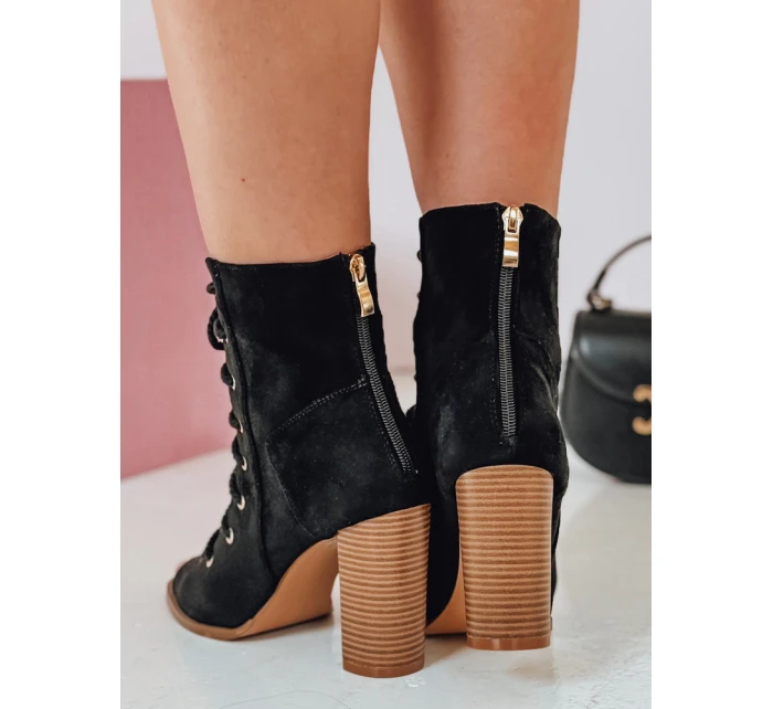 Dámské kozačky LACIUP na podpatku černé FashionStreet ZY0730