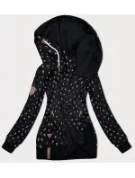 Černá hrubší mikina se zipem a se vzorem model 21310430 - 6&8 Fashion