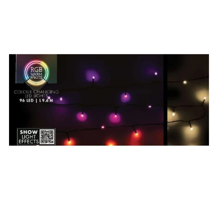 VÁNOČNÍ STROM SVĚTLA SVĚTELNÝ ŘETĚZ 96 VEDL RGB S DÁLKOVÝM OVLÁDÁNÍM