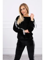 model 21753118 velurová sada černá - K-Fashion