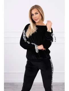 model 21753118 velurová sada černá - K-Fashion