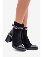 Dámské Boty Zateplené Na Podpatku Černé D&A model 21674433 - S.Barski