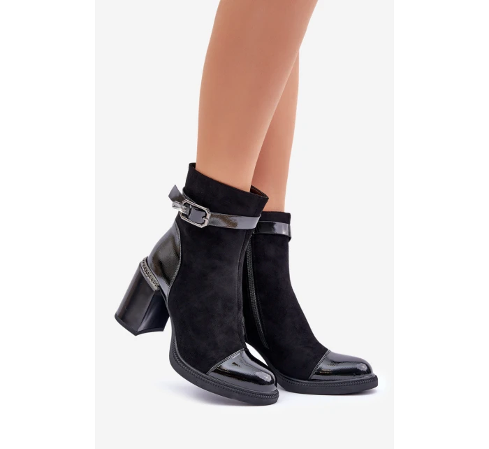Dámské Boty Zateplené Na Podpatku Černé D&A model 21674433 - S.Barski
